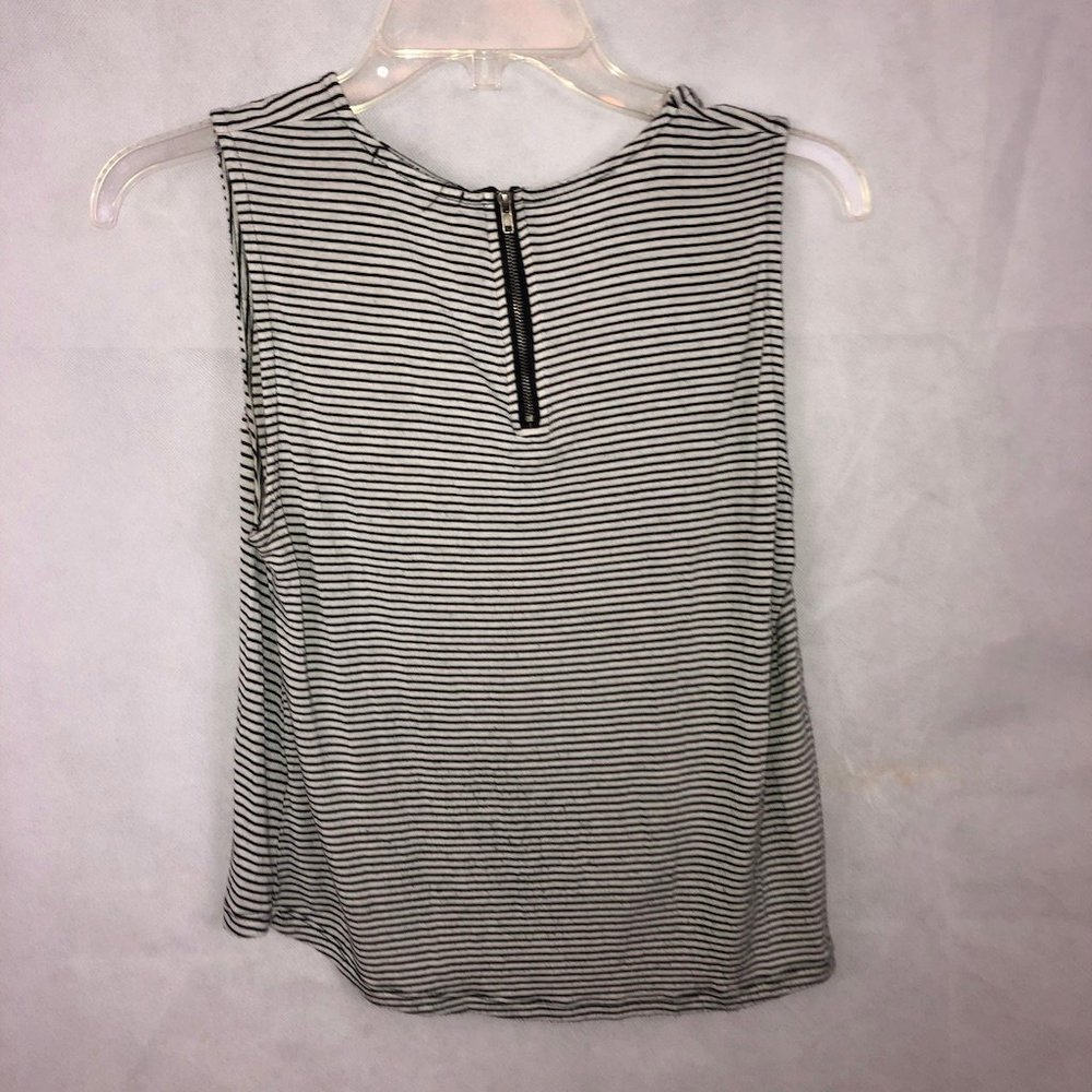 Womens Cotton On Black & White Striped Top Sz S - Picture 2 of 3